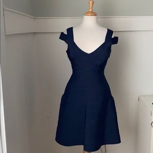 Herve Leger "Valerie" fit/flare bandage dress L
